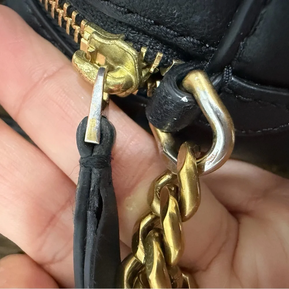 tory burch Black Quilted Crossbody Bag